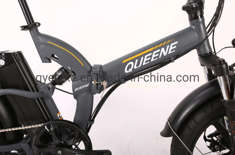 Queene/Best Folding Fat Tire Ebike with Full Suspension 500W Bafang