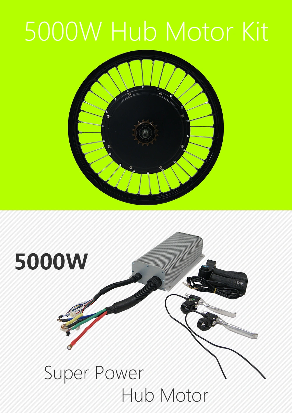 New Powerful Electric Bike Kit 5000W Hub Motor for Motorcycle
