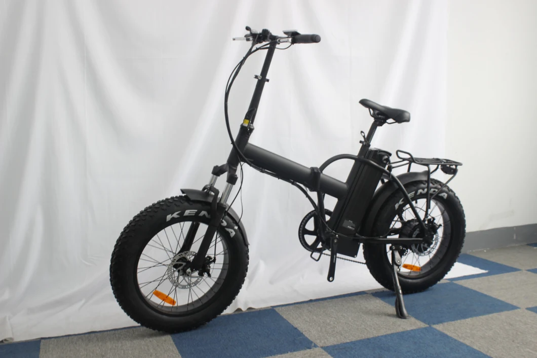 750W 48V 15.6 Ah Lithium Battery Folding Electric Bike with Cargo Basket