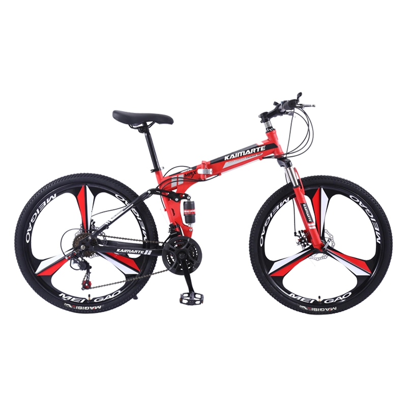 Good Price Folding Bicycles MTB for Men 300lb Folding Bike Rear Suspension Folding Mountain Bike 21