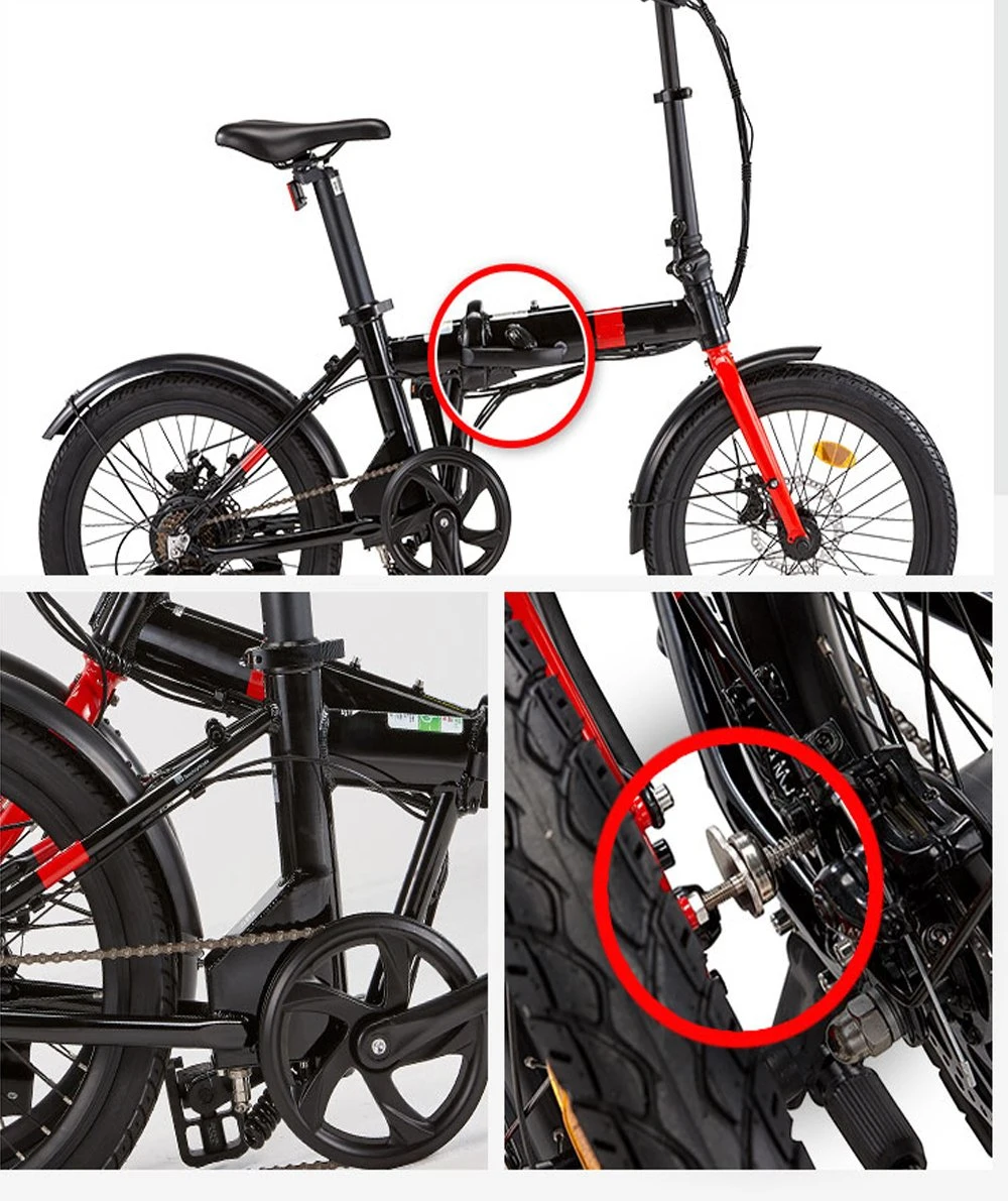 Folding Ebike 20 Inch Folding Electric Bicycle with Hidden Battery