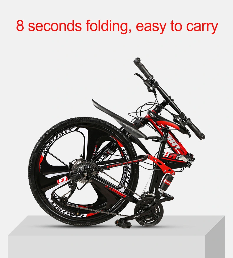 Excellent Brake Damping System Mountain Foldable Sports Bike Urban Trend Variable Speed Bike 24, 26 Inch