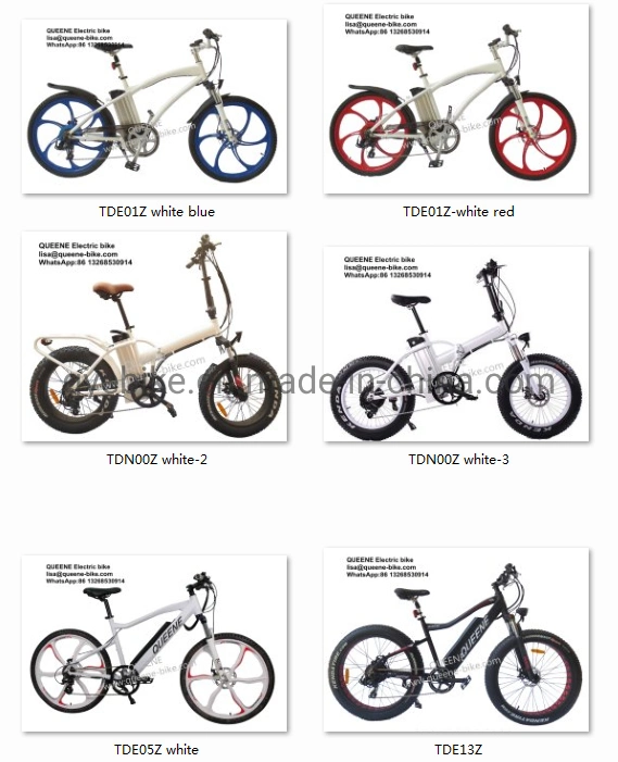 Queene/Bafang Motor 350W/500W Folding Fat Ebike Kid Electric Bike Full Suspension Electric Bicycle