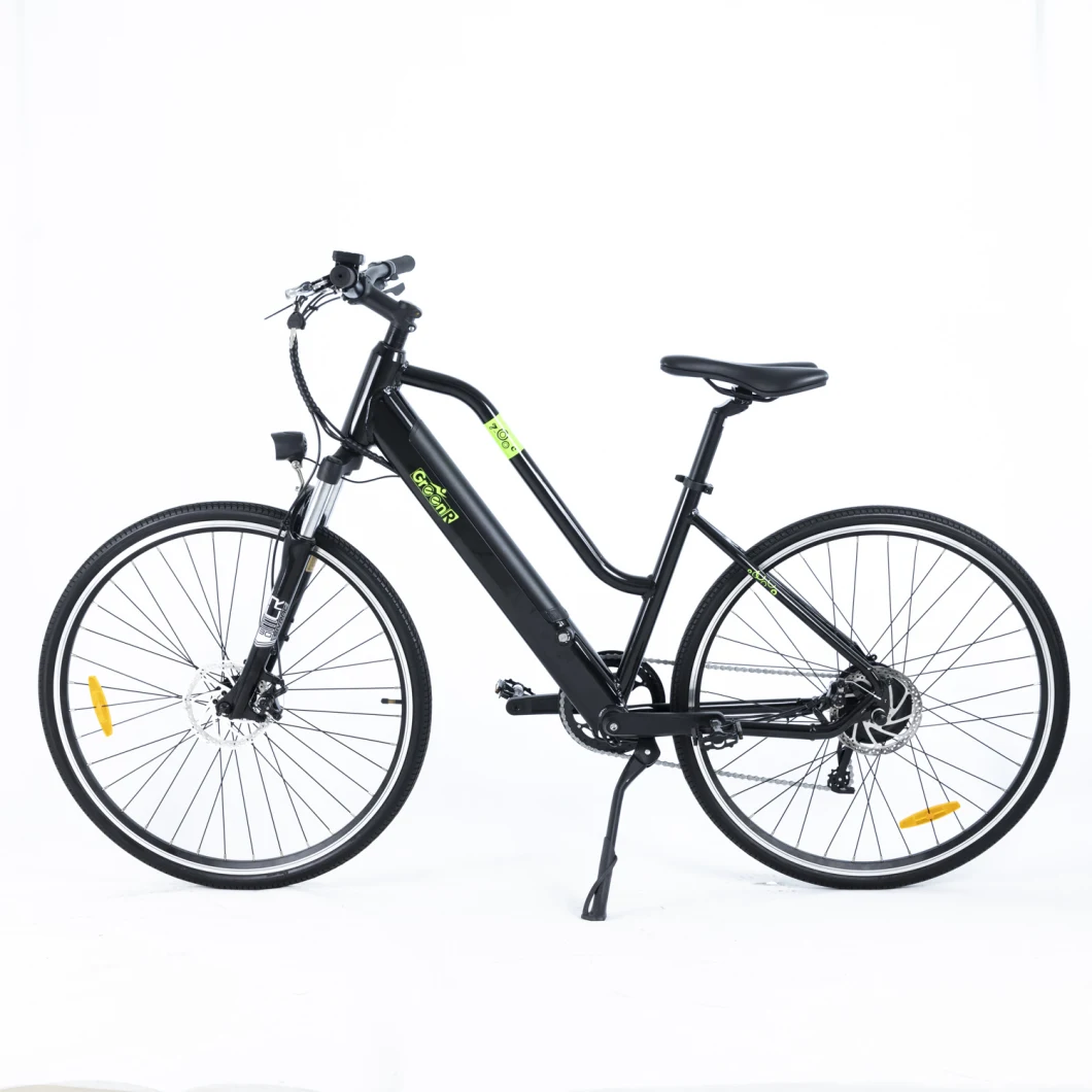 700c Electric City Bikes with 36V 350W Rear Motor 10.4ah Lithium Battery