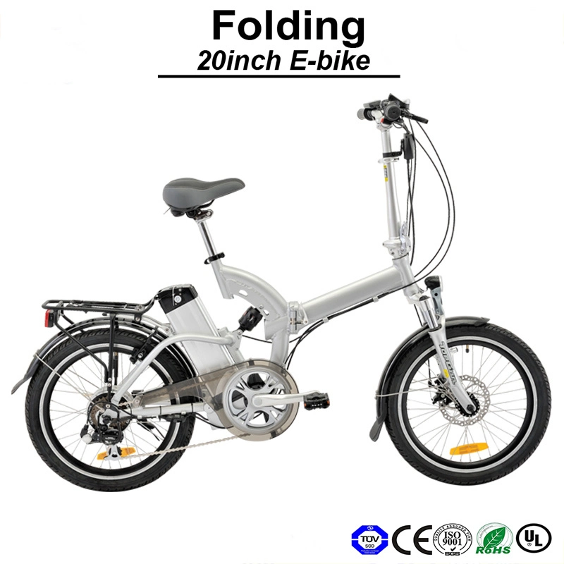 Silver 20inch Electric Bike Folding Pedelecs Ebike Woman Ebike