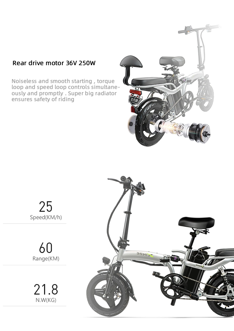 China Wholesale 350W E-Bike Electric Folding Ebike for Sale with 48V Battery and Brushless Motor