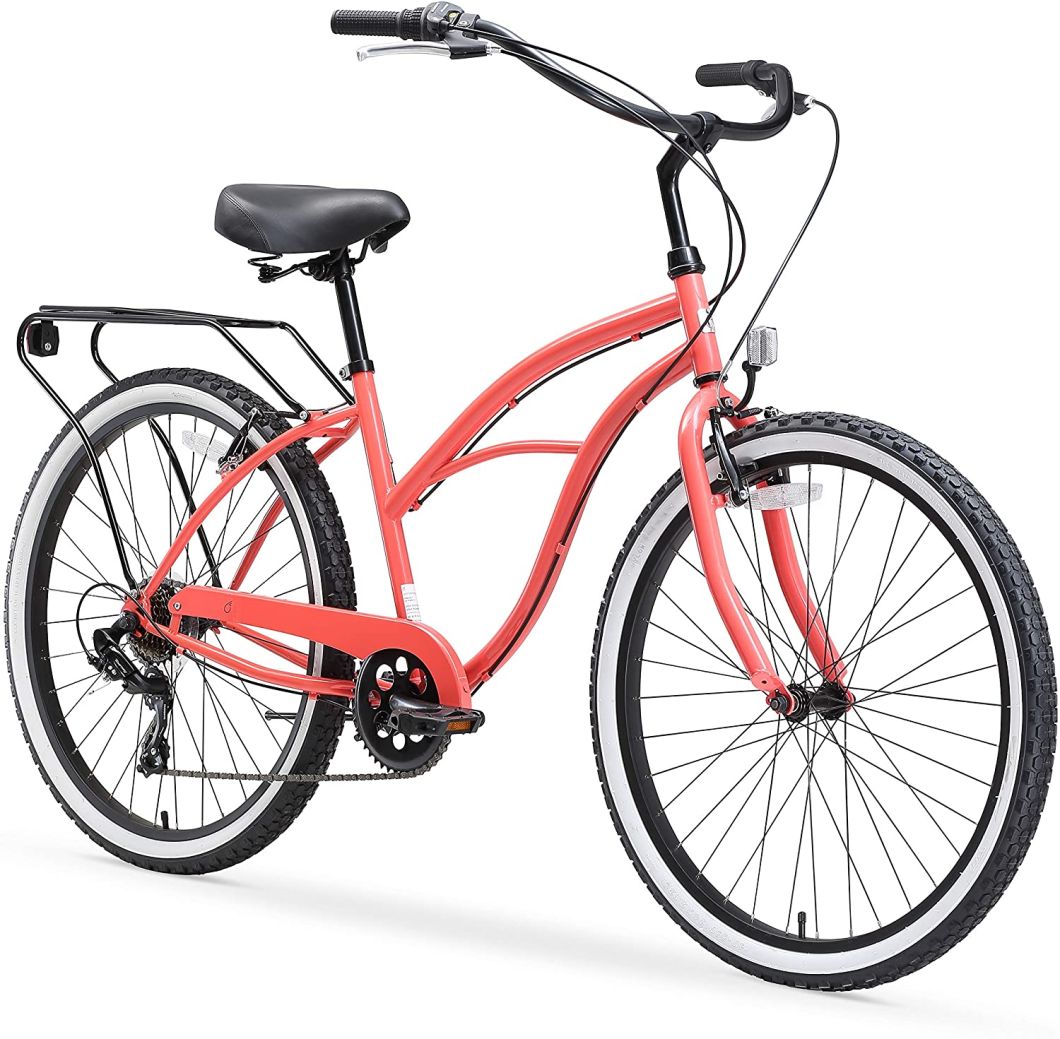 Around The Block Women's Cruiser Bike with Rear Rack 24 Inch 26 Inch