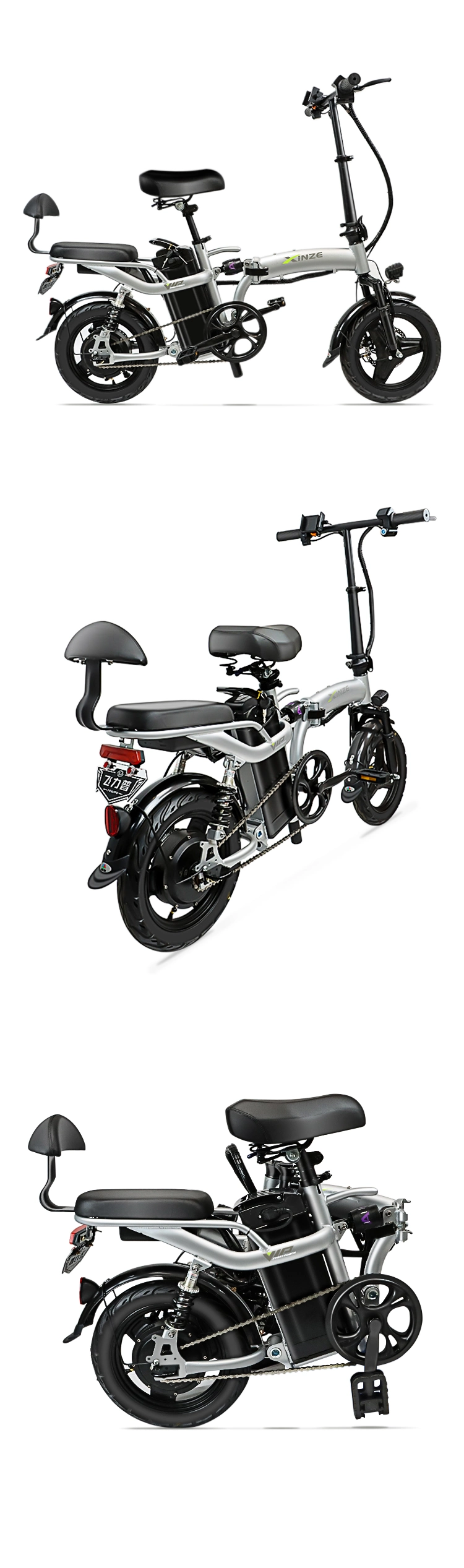 Newly Designed Shock Absorber 350W 48V Electric Folding Bike Bicycle