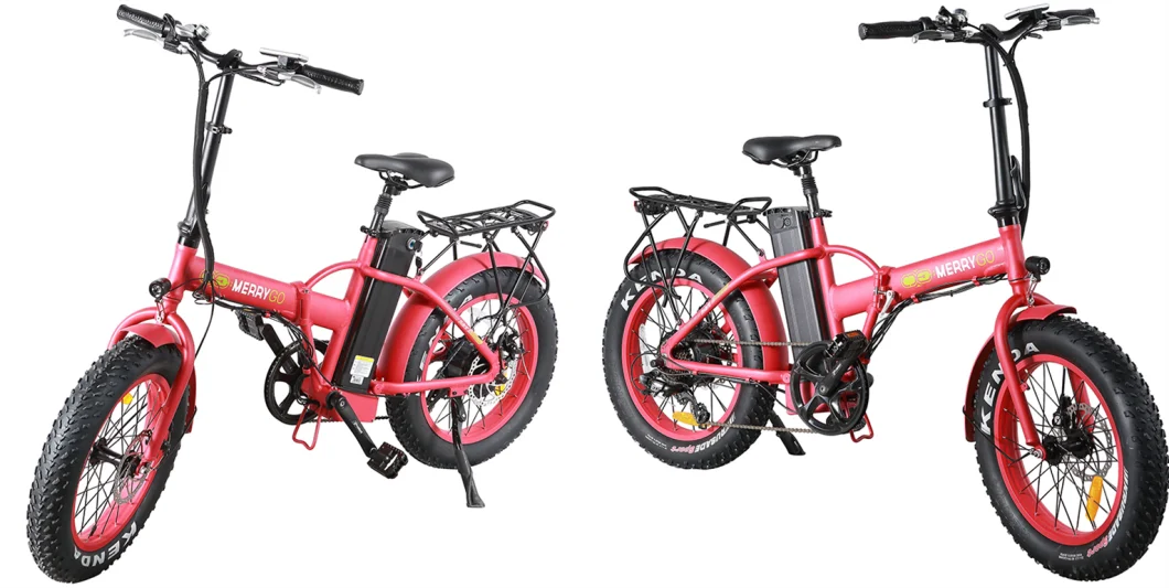 36V500W Folding E Bikes Fat Tire Ladies Folding Bicycle