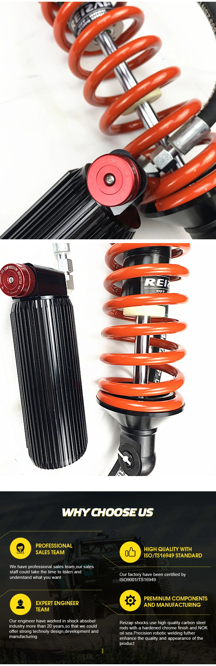 off Road 4X4 Adjustable Shock Absorbers for Toyota Land Crusier 200