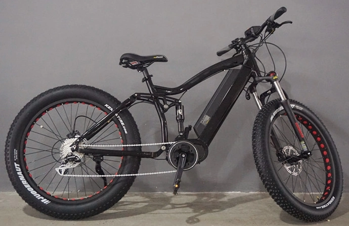 26 Inch Full Suspension E Bike/ OEM Electric Fat Bike Big Tire/ Factory Sale Electric Bike
