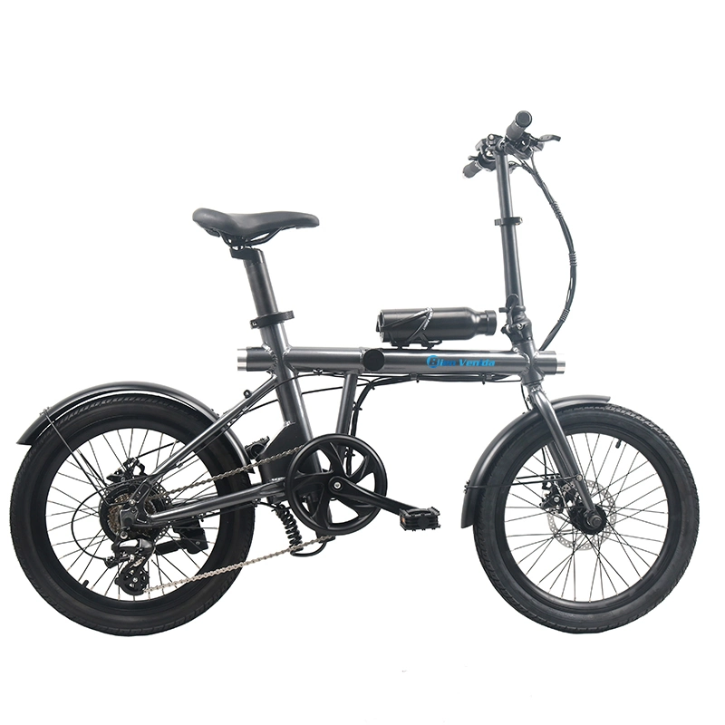 White Electric Folding City Bike Electric Bicycle Hidden Lithium Battery Lightweight Mini Electric Bike