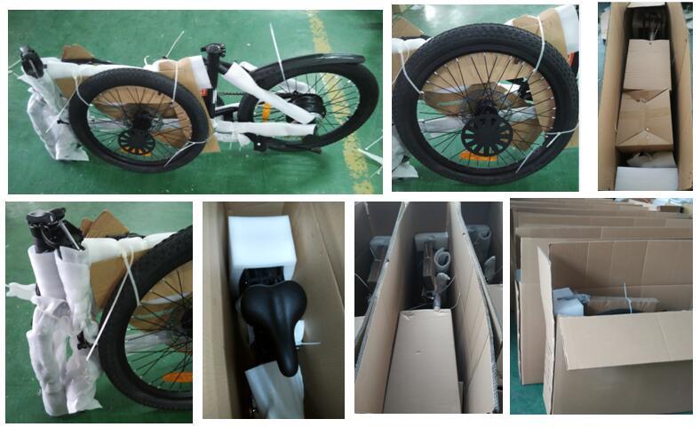 500W Fat Electric Folding Cargo Bike 20 Inch