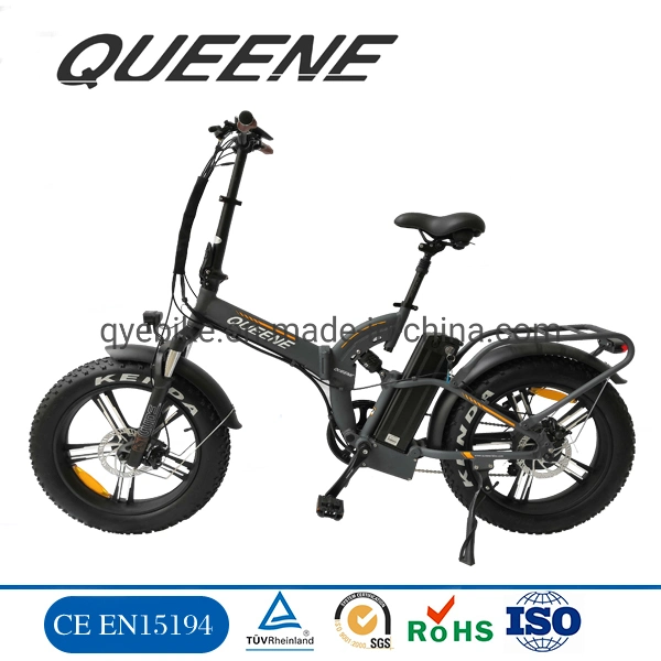 Queene/Best Folding Fat Tire Ebike with Full Suspension 500W Bafang