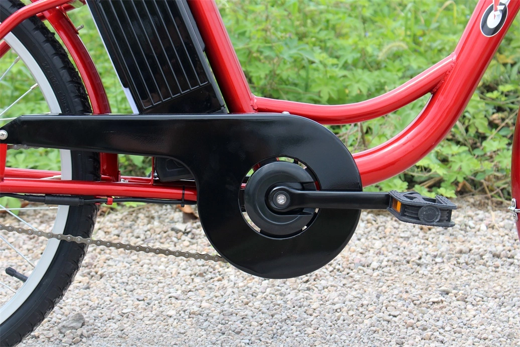 En15194 26inch Red Lady Electric Leadacid Lithium Pedal Assistant Motor Power Electric Bike /Ebike/E-Bike