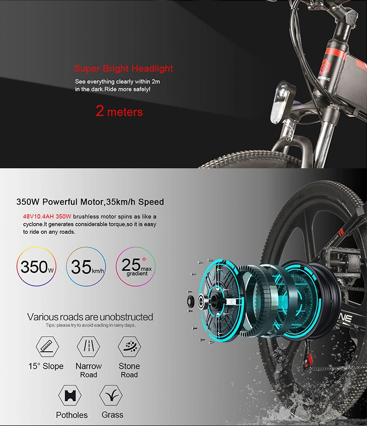 Hot Selling, Folding E Bike European Warehouse Wholesale Adults 350W 26 Inch 48V 8ah Electric Bicycle//