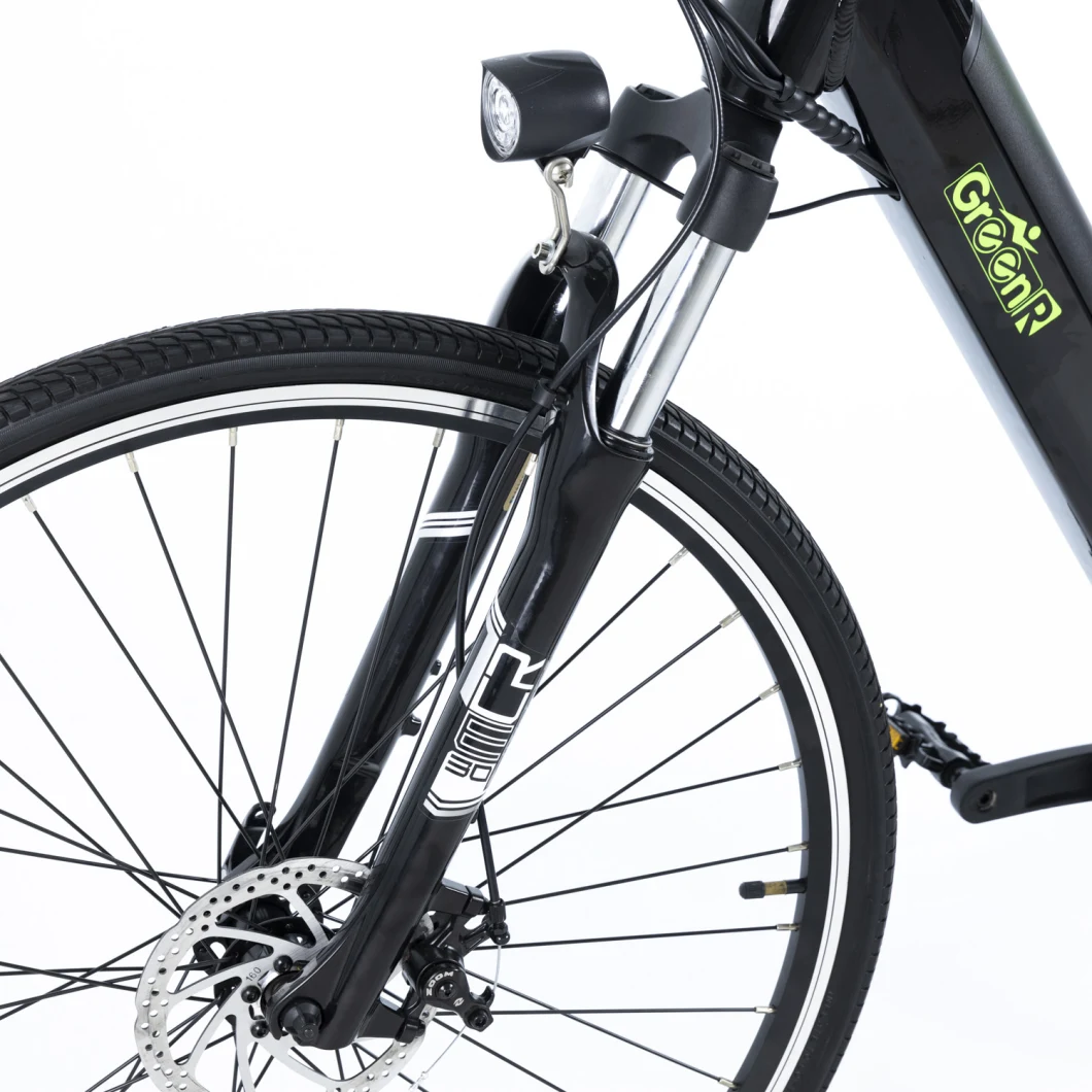 700c Electric City Bikes with 36V 350W Rear Motor 10.4ah Lithium Battery