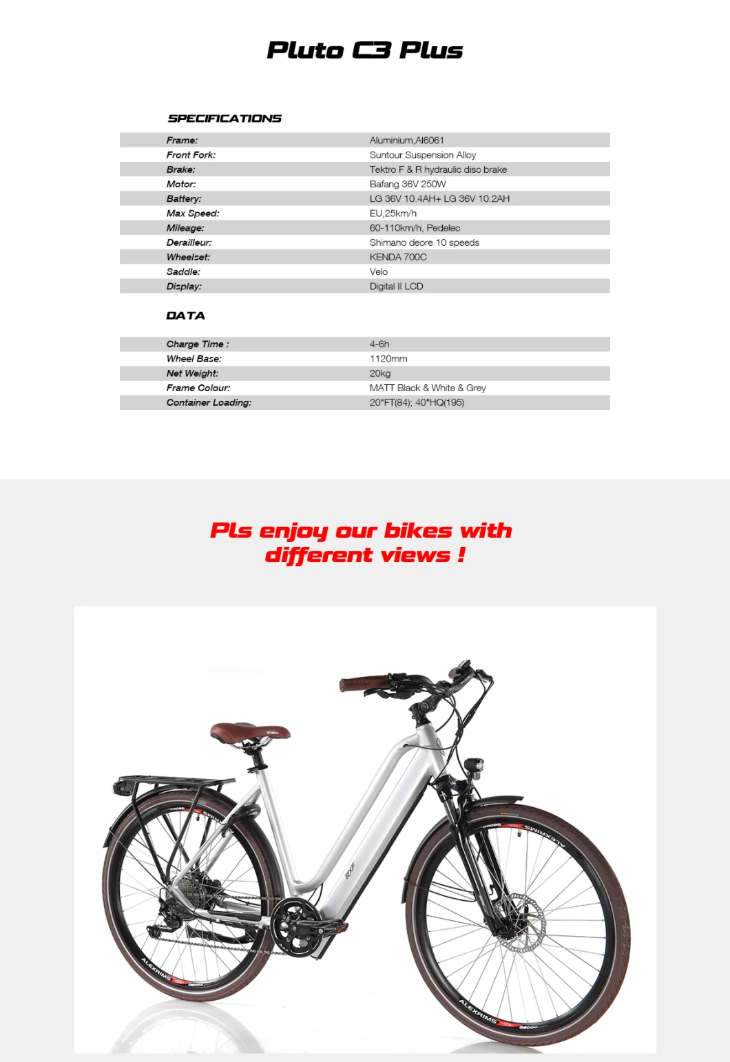 Apollo City Bike Electric City Bike, Lady Bike Bicycle Ebike 700c