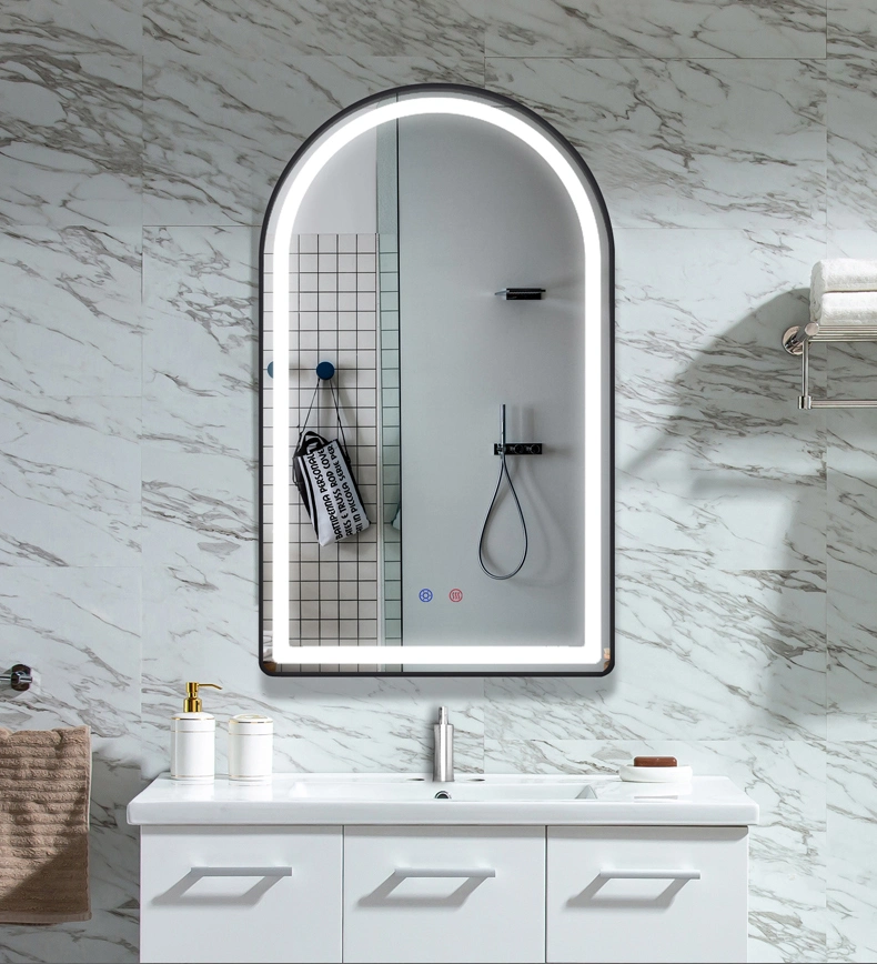Arch Shape Illuminated Fogless LED Lighted Bathroom Mirror