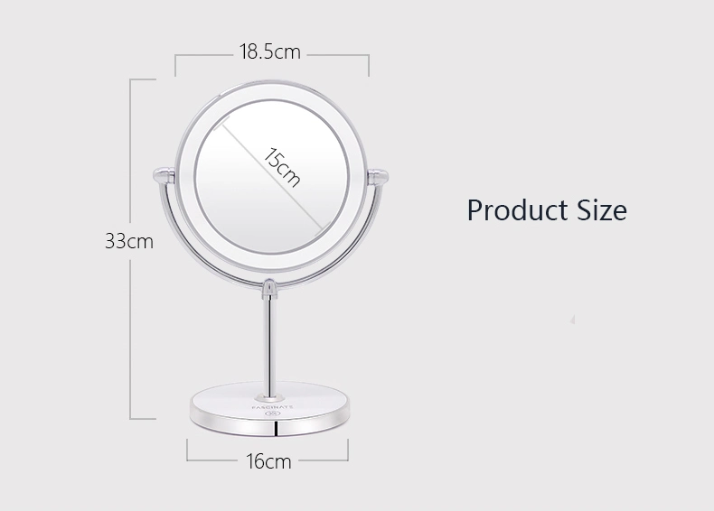 High-End Standing Metal Mirror Xx Magnifying Mirror