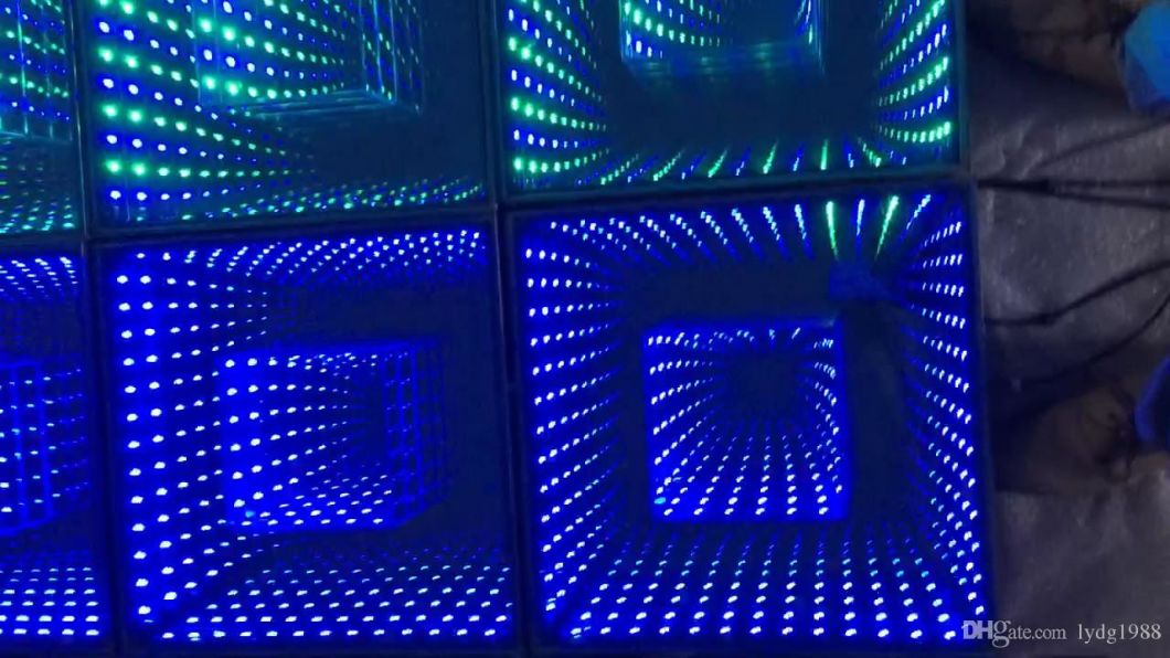 Waterproof LED Stage Floor 3D Mirror Abyss Dance Floor 50*50cm