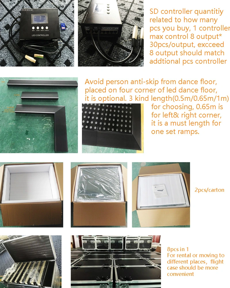 Buy Disco RGB Light up Floor Tile LED 3D DJ LED Mirror Dance Floor for Sale