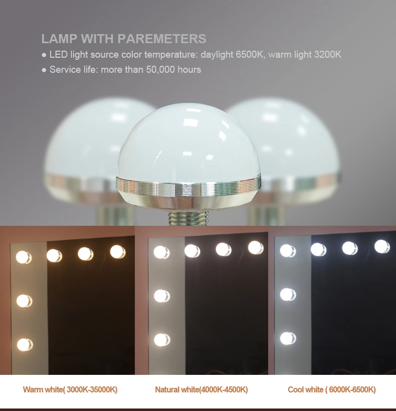 Bulb Lighting LED Makeup Mirror Dimmable Lighting Hollywood Mirror LED Products