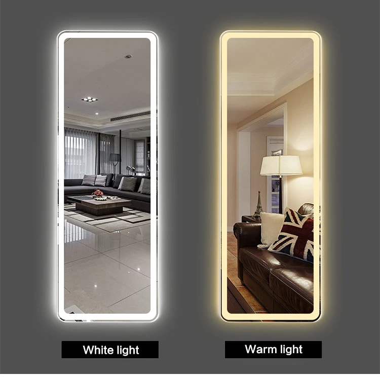 Full Body LED Lighted Mirror Bathroom Dressing Full-Length Mirror with Touch Sensor