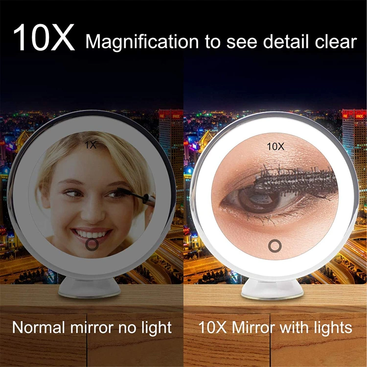 Hanging Vanity Travel Magnifying Portable Mirror with Lights
