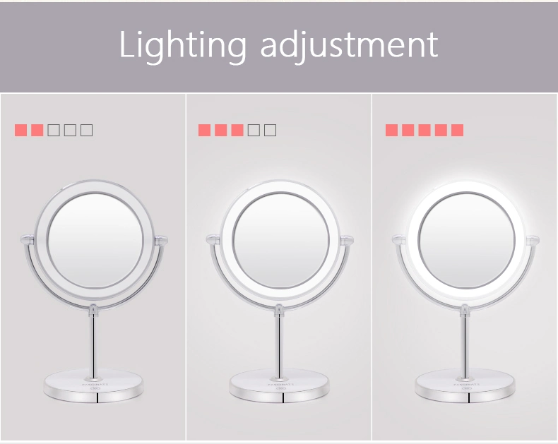 High-End Double Sided LED Ring Light Mirror with Touch Sensor LED Mirror
