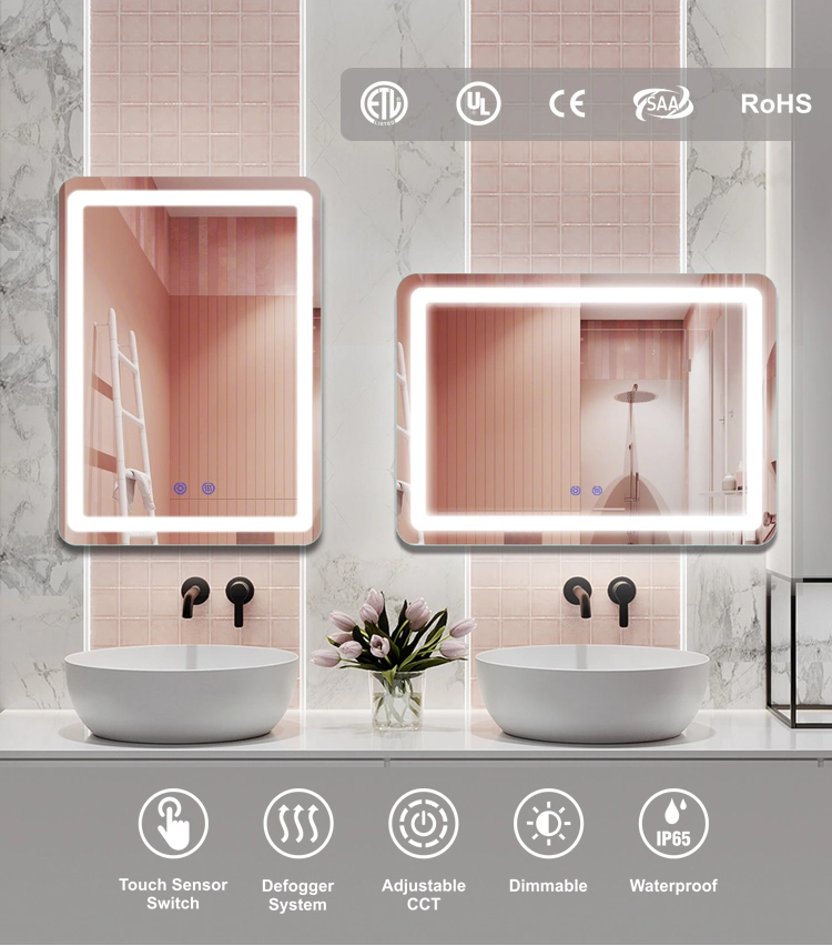Hot Selling High Definition Home Decor Wall Mirror Ring Light Mirror LED Bathroom Mirror