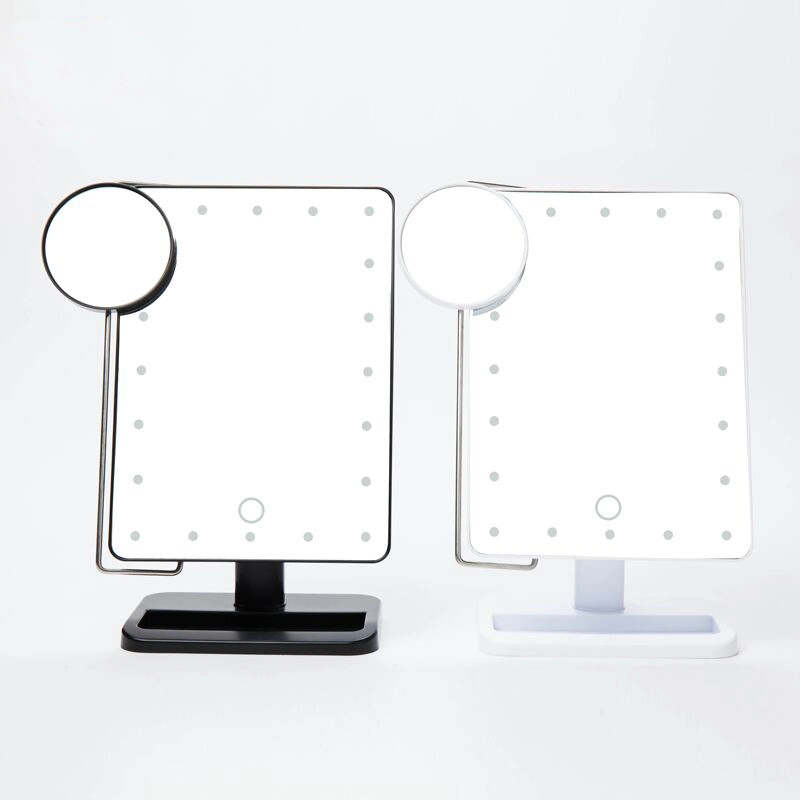Hot Sell LED Makeup Mirror Plastic Mirror with Base Vanity Lights Mirror