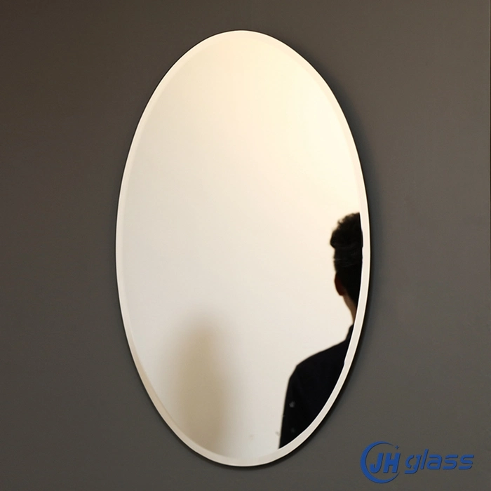 4mm 5mm 6mm Round Rectangle Oval Home Decor Furniture Mirror Wall Mounted Decorative Beveled Bath Mirror Bathroom Plain Vanity Make up Mirror