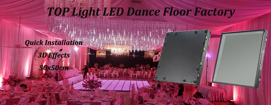 Wedding Magnet 3D Mirror Starlit LED Dance Floor Lights