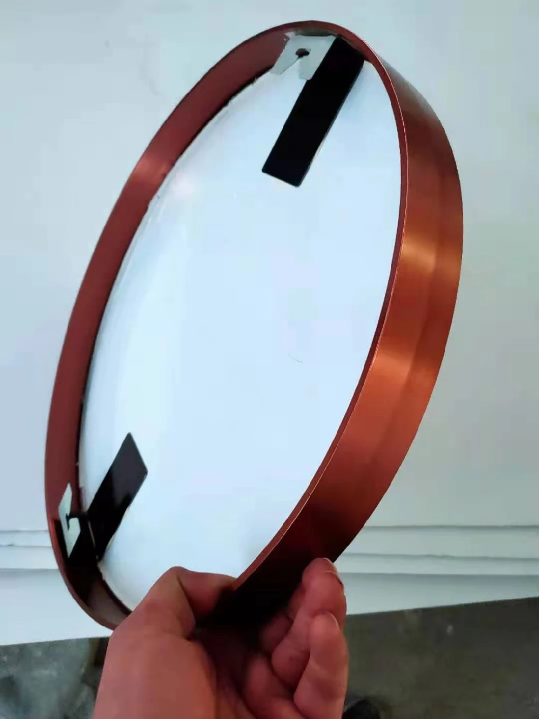 Aluminium Round Golden White Black Framed Mirror for Living Room