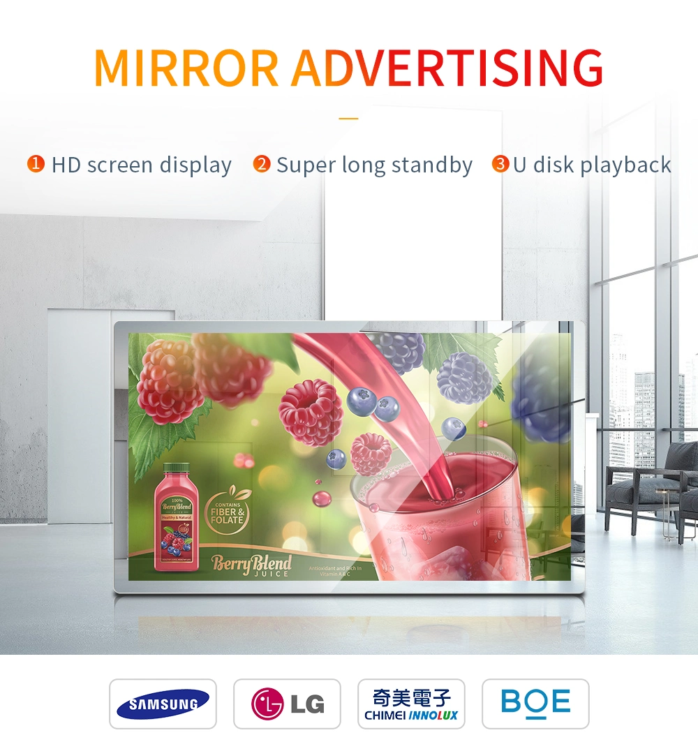 LED Lighted Bathroom Touch Screen Smart Mirror Glass WiFi Magic Mirror for Bathroom Using Miroir Mural