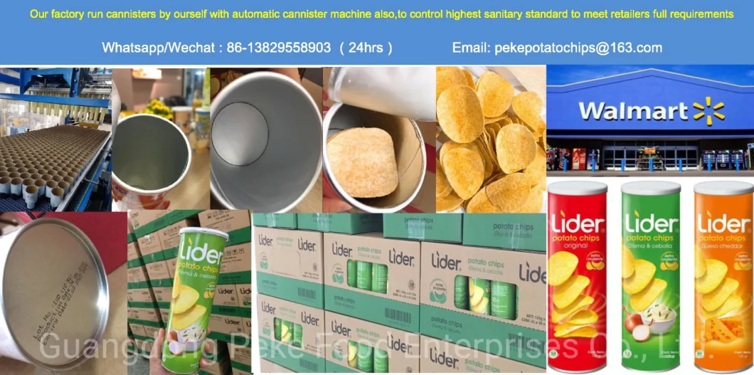 Potato Chips with Mushroom/Vegetable/Veggie Ingredients with Tube/Tray/Foilbag