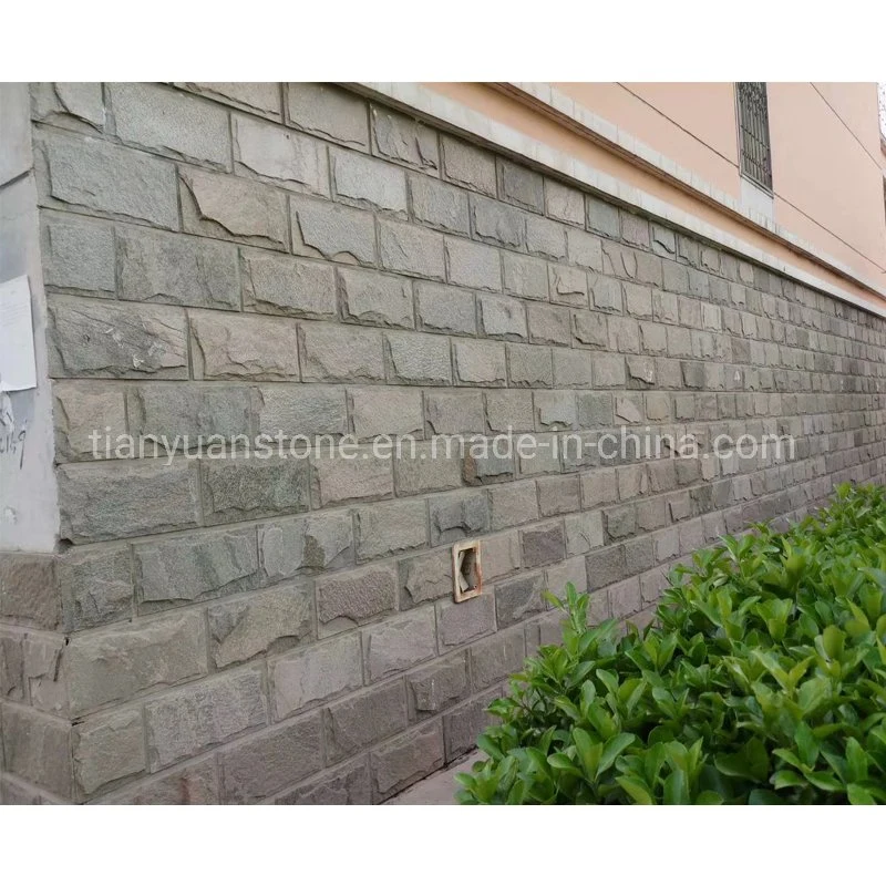 Beige Slate Mushroom for Interior/Exterior Wall, Mushroom Culture Stone for Villa House Mushroom Tile
