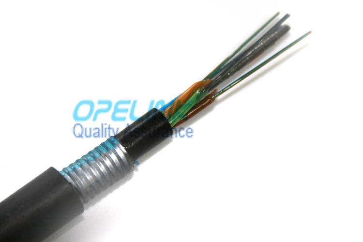 24/48/96/144 Core Outdoor Fiber Optic Cable Stranded Loose Tube Duble Jacket Armoured Optical Fiber Cable GYTY53