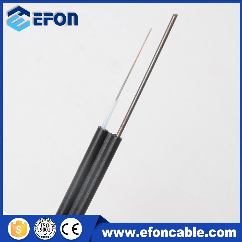 Aerial Figure 8 Self-Supporting FTTH Outdoor Cable with Messenger Wire Waterproof Fiber Optic Cable