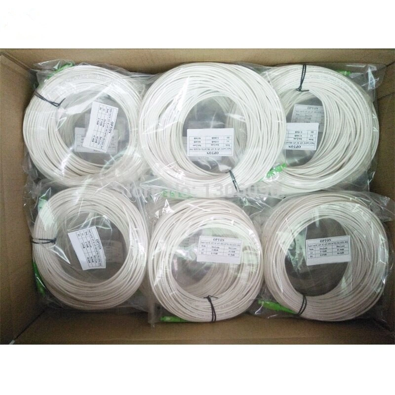 G657A1 One Core Single Mode Indoor LSZH Fiber Optic Cable FTTH Fiber Optic Dropl Cable with Connecter Sc APC