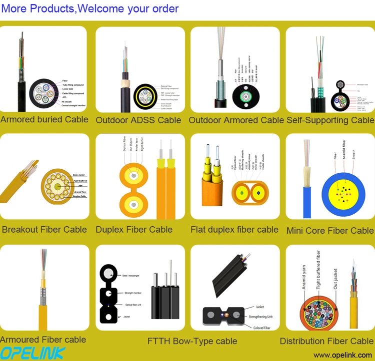 Outdoor Fiber Cable 2-144 Core Singlemode Fiber Optic Cable GYFTY