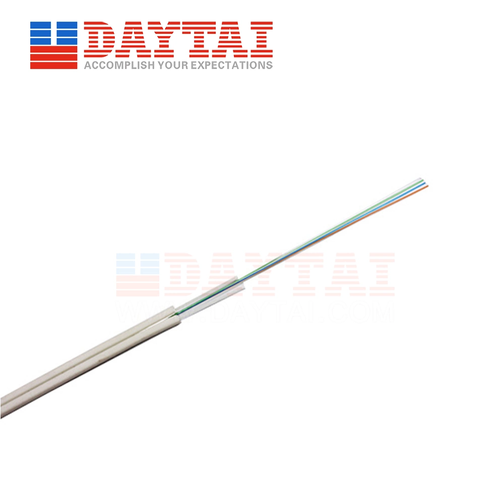 Indoor Fiber Optic Cable FTTH 1, 2, 4 Core Kfrp GJXFH Drop Cable
