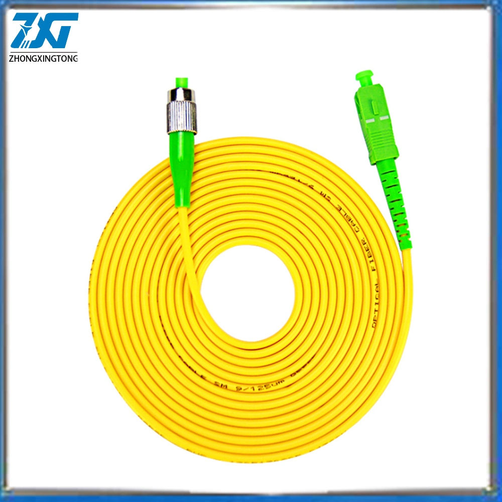 Sc APC-Sc Upc 3m Simplex Mode Fiber Optic Patch Cord Cable 3.0mm FTTH Fiber Optic Jumper Cable