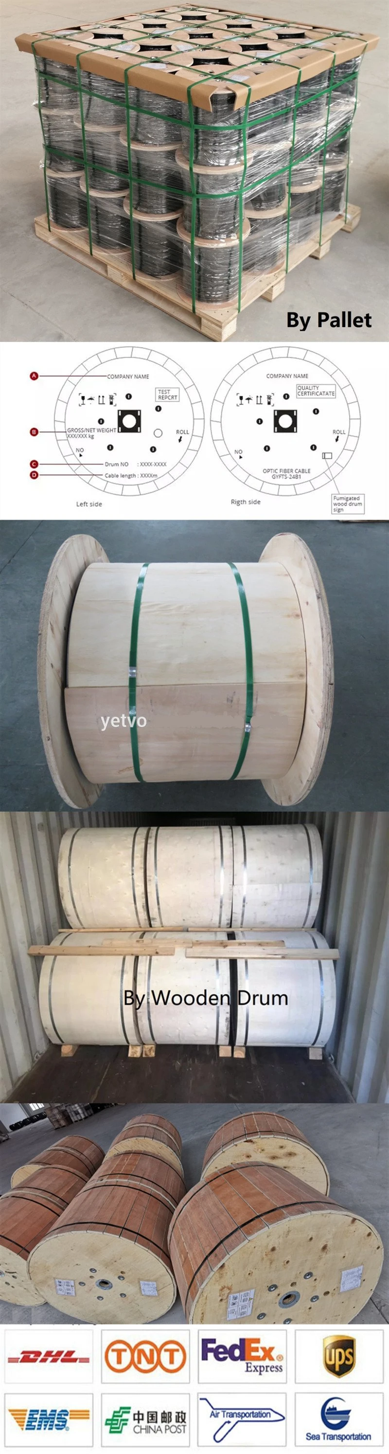 Manufacturing 24 Core Outdoor FTTH Cable Armoured Fiber Optic Drop Cable Flat Aerial Drop Cable