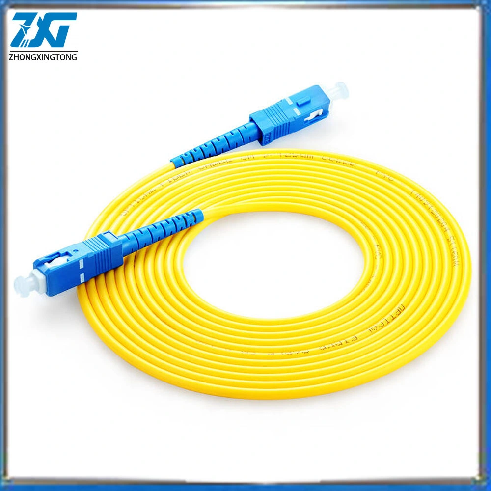 Sc Upc 3m Simplex Mode Fiber Optic Patch Cord Sc Upc 3m 2.0mm or 3.0mm FTTH Fiber Optic Jumper Cable