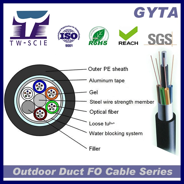 48f Sm Fiber Optic Armored Duct or Burial Cable GYTA