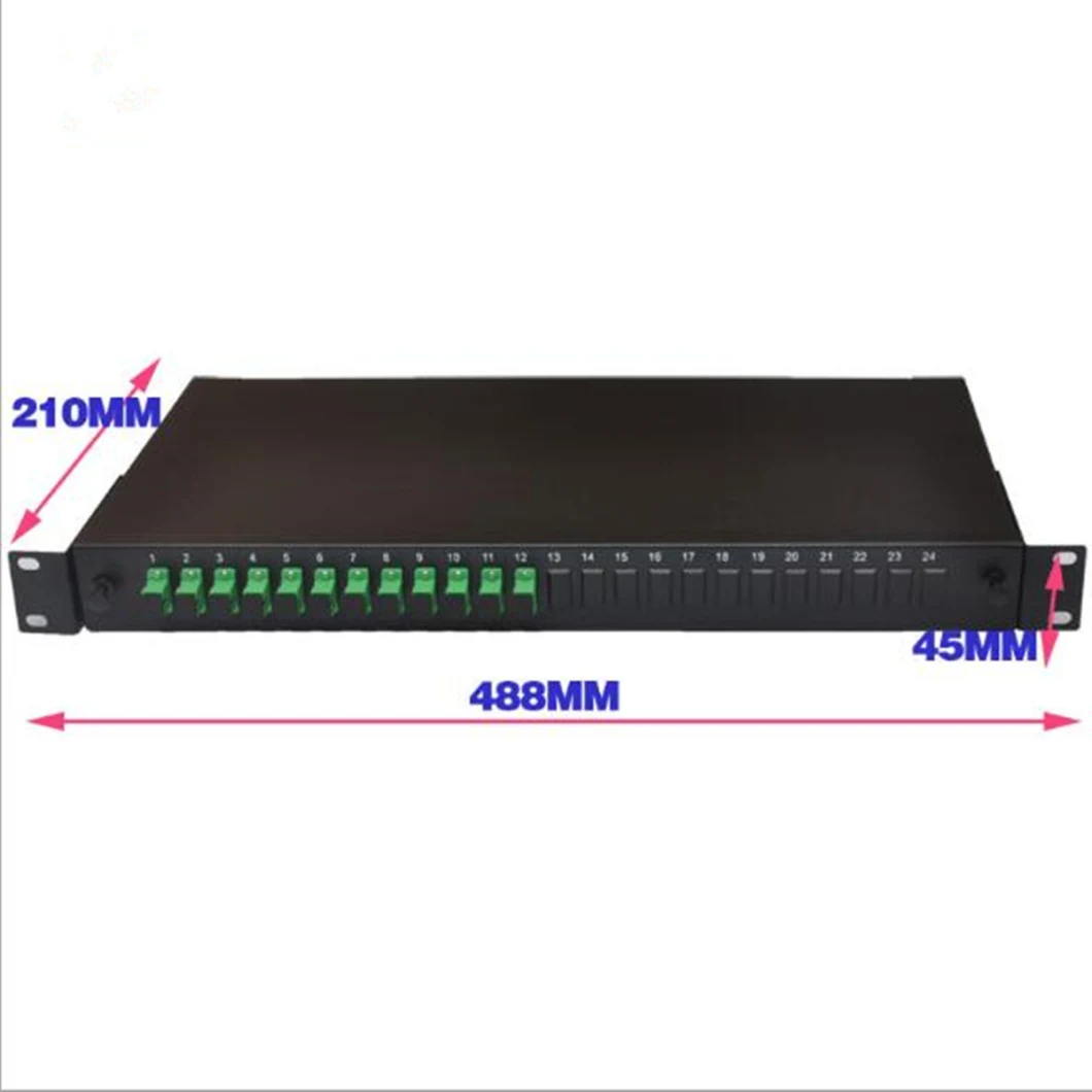 Fiber Optic Patch Panel-Rack Mounted Drawer Style 1u 24 Core Fiber Optic Patch Panel