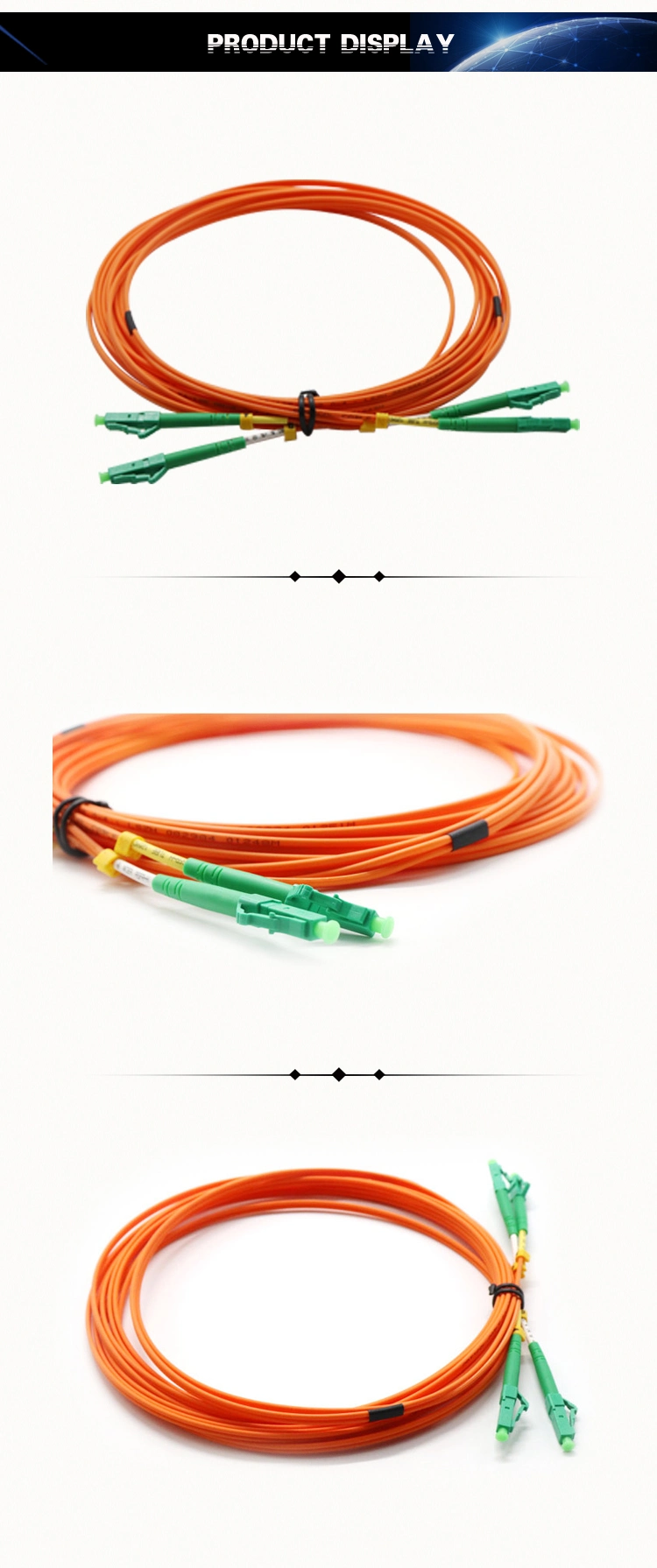 Lcapc Multimode Duplex Fiber Optic Patch Cord Fiber Cable Fiber Jumper Cable