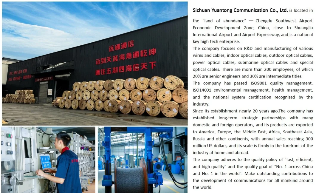 Single Core Fiber GYTA Outdoor Armoured Aluminum Tape Fiber Optic Cable Factory Direct Sales in China